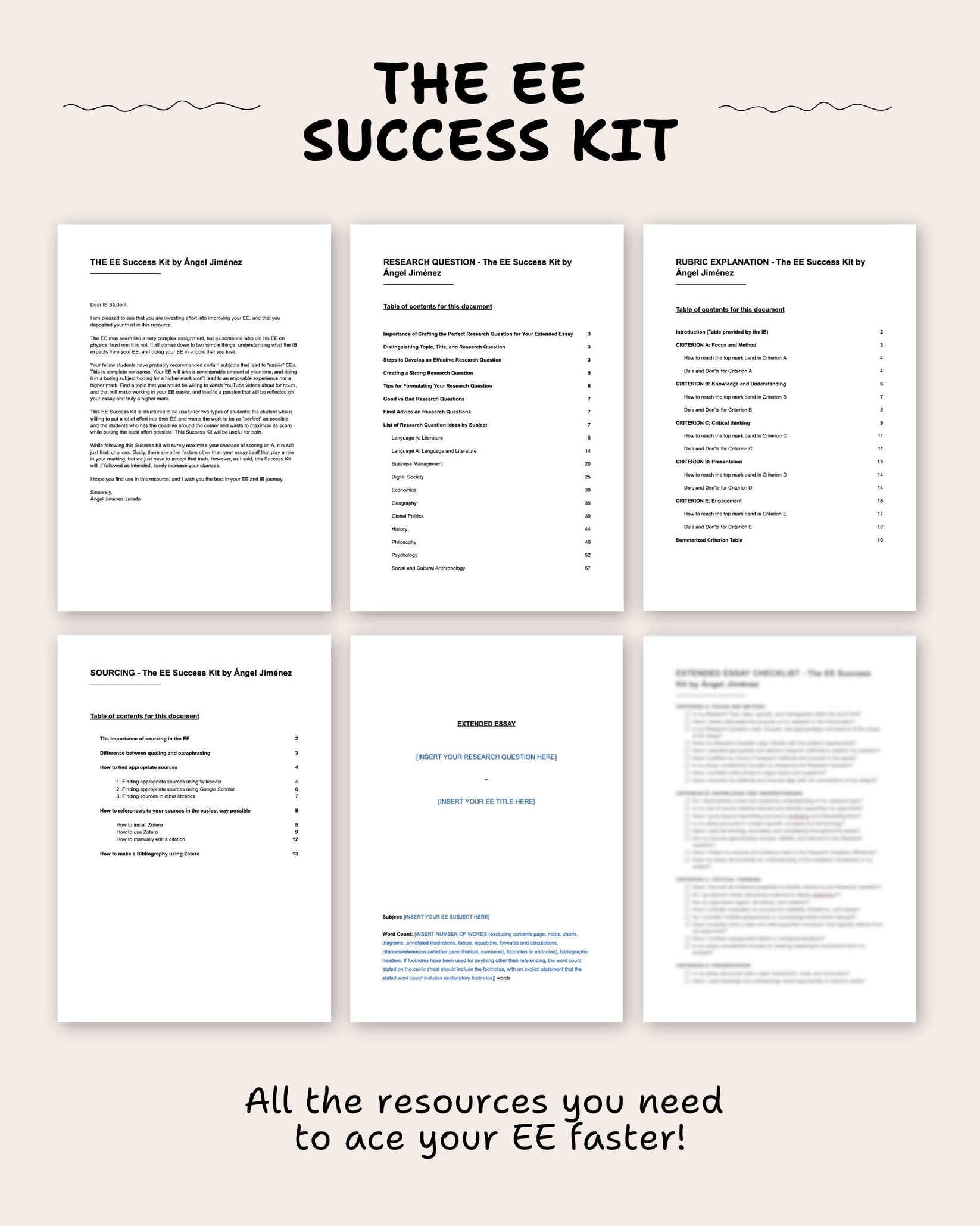 IB Survival Guide Shop – Achieve Your Dream IB Score with Top Notes