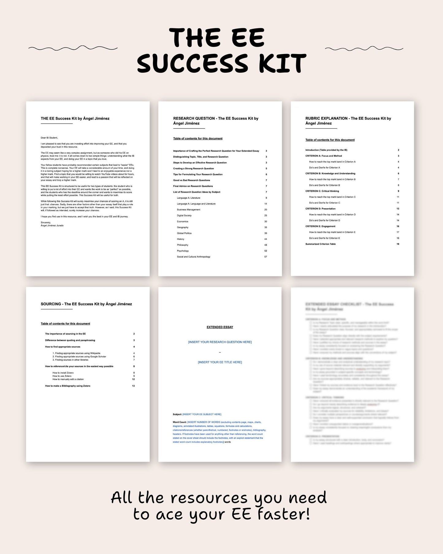 The EE Success Kit (Complete Resources + Template for the EE)